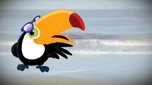 a cartoon toucan.